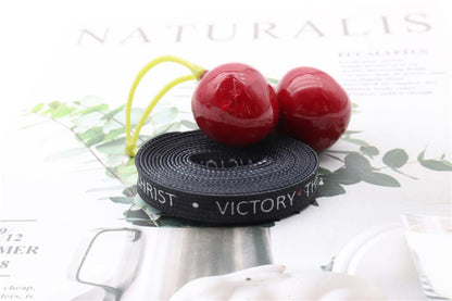 8MM Top Shoelaces "VOCTORY THROUGH CHRIST" Letter Printing Decorative Shoe Accessories Polyester