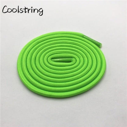 5mm Round Polyester Customized Shoelaces Green Navy Fashion Shoe Laces Extral Long Unisex Women Men