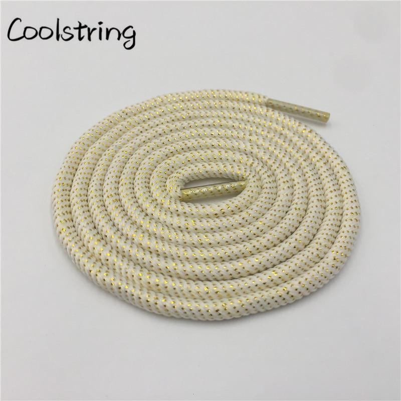 Round Spiral Pattern Shoelaces Glitter Sparkle Shoestrings Unique Flashing Dress Shoe Laces Metallic