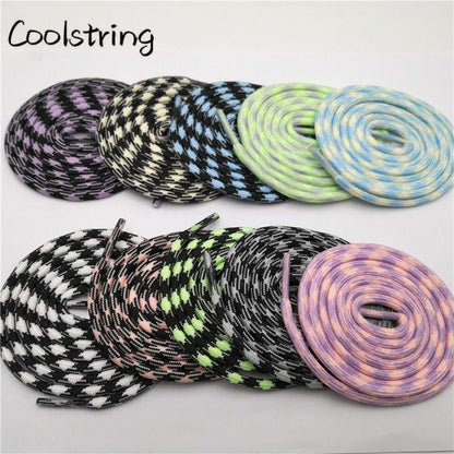 Sport  Fluorescence Round Shoelace Glow In The Dark Night Colorful Fluorescent Shoe Laces Athletic