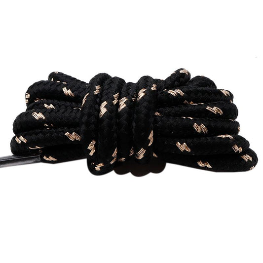 4.5MM White Black Shoelaces Charmed Metallic Yarn Laces Shining Charmed Women Sneaker Boot Canvas
