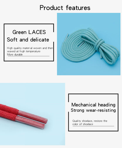 5MM Solid Color Pure Cotton Beige/Blue Waxed Rope Suit For Boy Pant Man Sneaker Canvas Sport