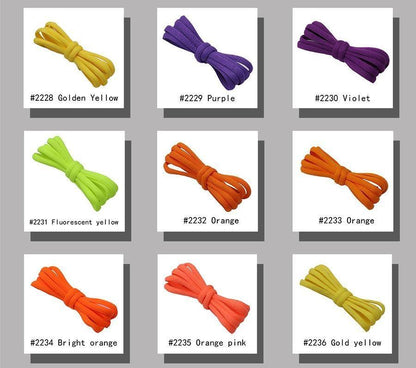 6MM Oval Shoe Accessories Passionate Red Pink Pure Cotton Flexible Lace Colour Bright For Custom In