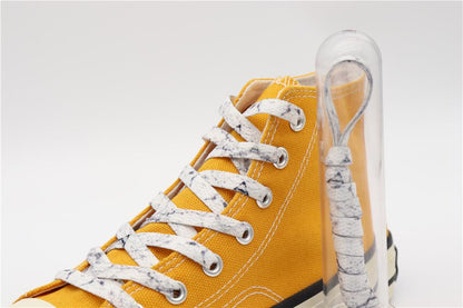 8MM White Black Glacier Frozen Stone Textur Shoelaces Unisex For Zapatillas Mujer Flat Perfect Shoe