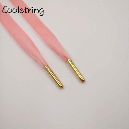 60-180cm Length 1.27 Cm Width Velvet Surface Shoelaces Women Men Black White Colorful Sports Casual