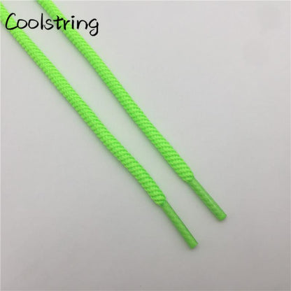 Bright Color 5mm Spiral Round Polyester Shoelaces novelty Sports Bootlaces For Mountaineering