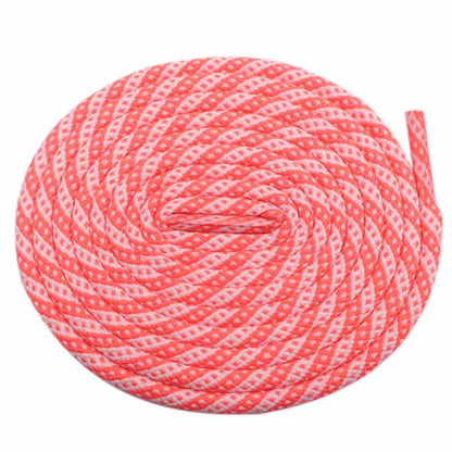 5MM Round Cords Spiral Plaid Polyester Shoelaces For Adult&Kid Men Women Sneaker 2021 Outdoor Sports