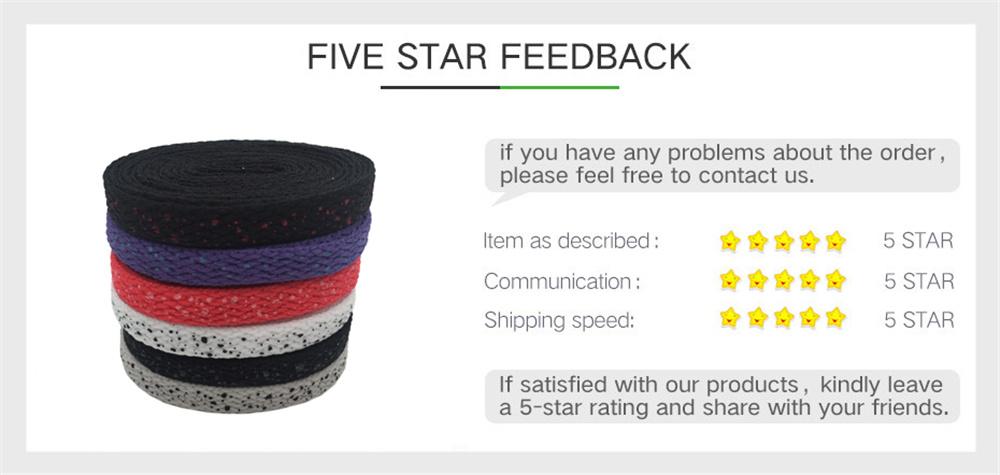 8MM Spray Point High Quality Shoelaces Easy Boots Canvas Ropes Adult&Kid Sneaker 2021 Unisex Black