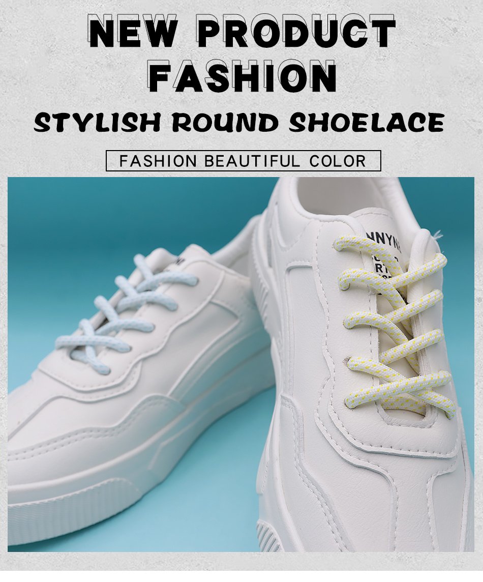 4.5MM Polyester Light Colorful Series Couple Clothing Matching Fashion Sneaker Ropes Youth Outdoor