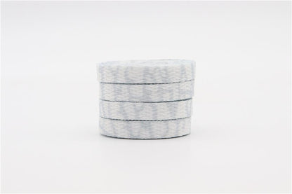 8MM Marble Pattern Heat Transfer Printing Shoelaces Grey White Flat Canvas Shoe Cords Men Women