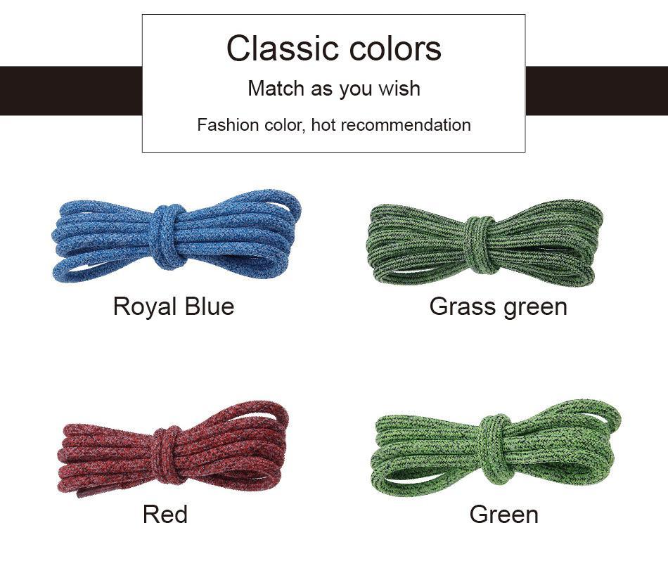 Shoe Accessories 4.5MM Excellent Polyester Round Rope Male Female Outdoor High-rank Durable Lace