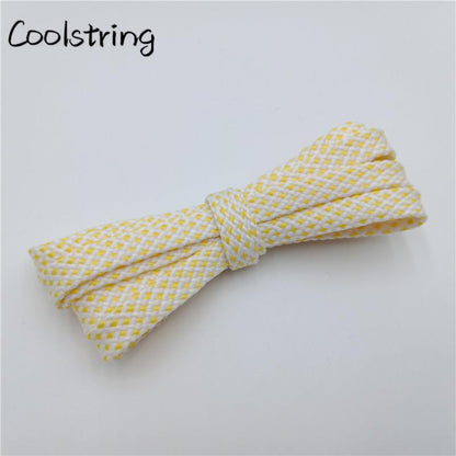 Classic Style 7MM Shoe Accessories Bright Flat Shoelaces Innovative Luxury Lacet For Casual Canvas