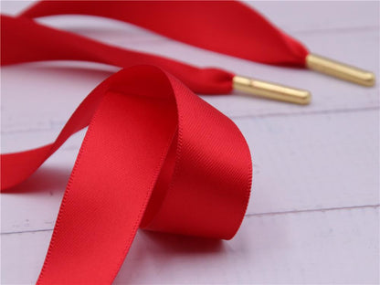 Solid Color Ribbon Wide Shoelaces Women Canvas Casual Flat Shoes Lacet 2021 Charmed Fashion Cord