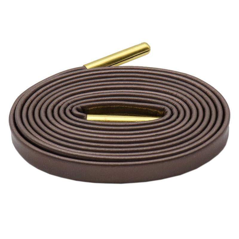 7MM Premium Gift Metallic Leather Laces Shoe Decoration With Metal Aglets For Female Trendy Boots