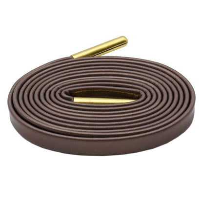 7MM Premium Gift Metallic Leather Laces Shoe Decoration With Metal Aglets For Female Trendy Boots