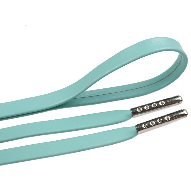 Green Blue Purple Vigorous Youth Shoe Lace 7MM Student Leather Shoelace Premium Cord With Metal