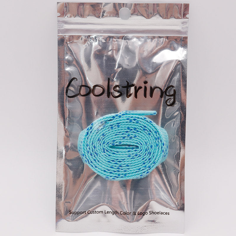 0.8cm Flat Shape Polyester Laces 2 Colors Fashion Wear Casual Sports Shoelaces Charm Wholesale Customization Suitable for Public