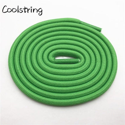 5mm Round Polyester Customized Shoelaces Green Navy Fashion Shoe Laces Extral Long Unisex Women Men