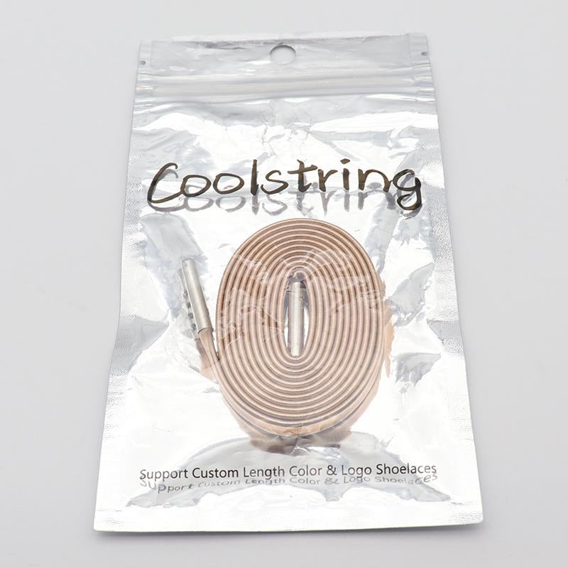 Shoe String with Metallic PU Leather Shoelaces Flat Shoe Decoration Luxury Top Laces Shining In