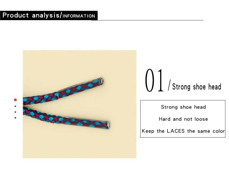 4.5MM Colorful Ropes Tri-Color Combination Hoodie Drawropes Manual Durable Shoelacs For Boots 350v2