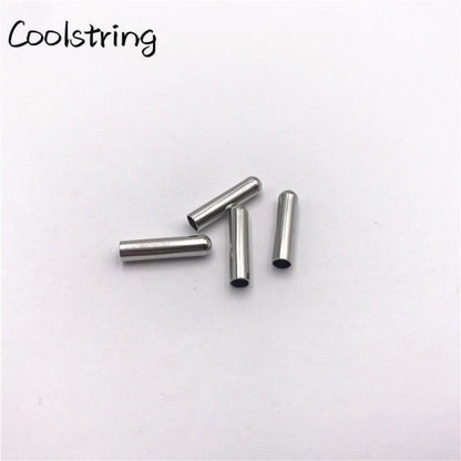 4pcs/Set 3-12.7mm Bullet Metal Aglets Silver Shoe Lace Tips Replacement Head For Shoestrings Clothes