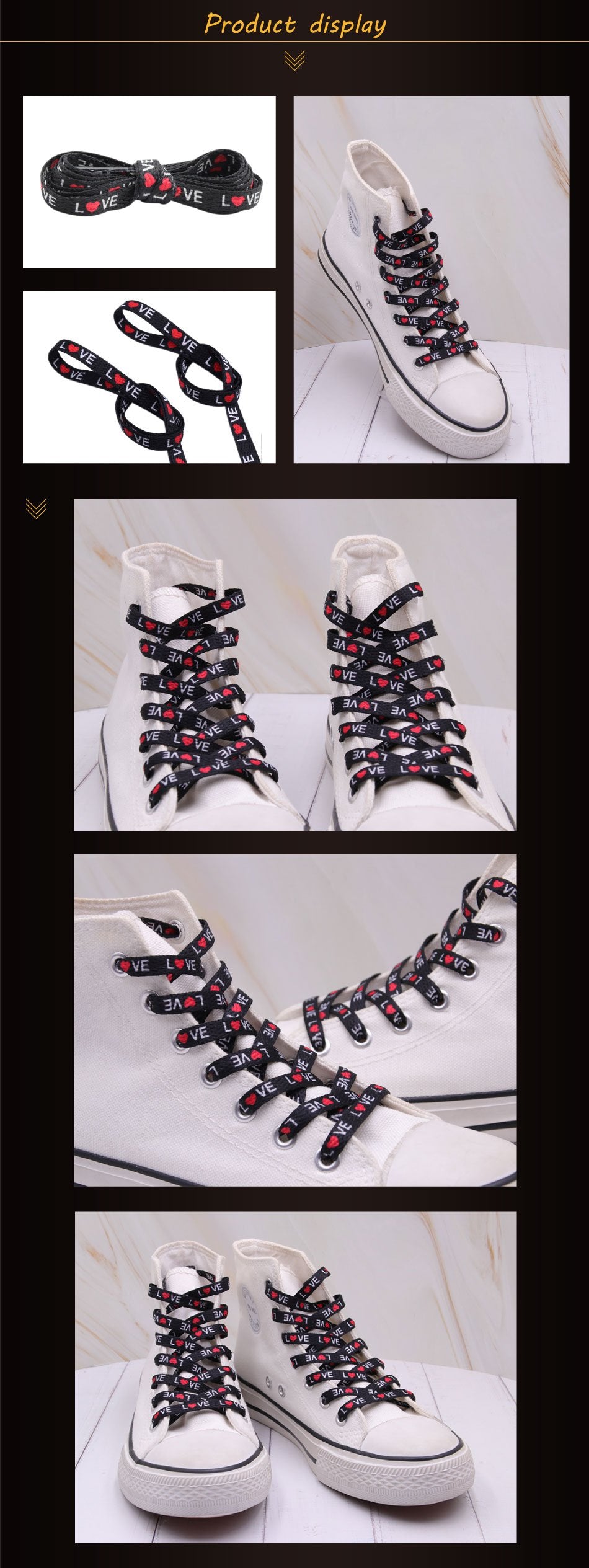 7mm Thermal Transfer Bootlace Flat Single Layer Network Laces With Printing Sublimated Love