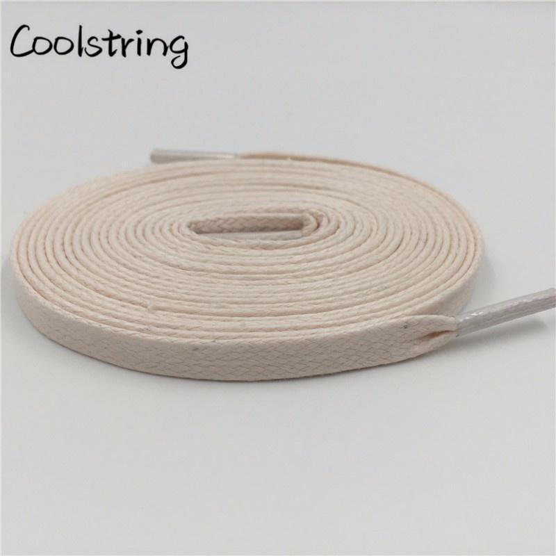 Waxed Cotton Flat Shoe Laces Leather Waterproof Mens Martin Boots Shoelace Casual Dress Coloured