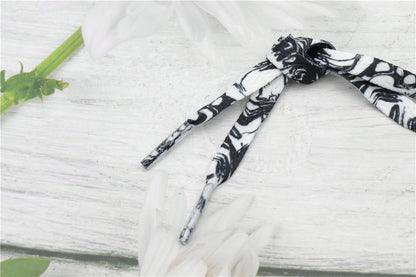 8MM Flat Type Shoe Accessories Wide Canvas Ropes Top Waist Laces Sneakers Women Men Black White Easy