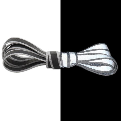 Weiou New 8mm Flat Classical 4M Reflective Shoelaces Couple's Sports Sneakers Canvas Boots Shoe