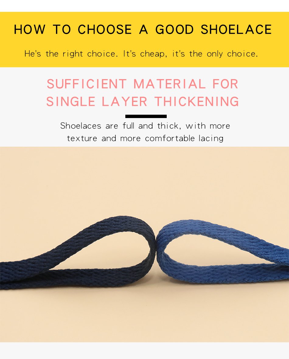 Weiou  Support Custom Design for Sneaker Shoes 98 Colors Optional 8mm Width Flat Cotton Fabric Mesh Shoelaces