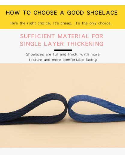 Weiou  Support Custom Design for Sneaker Shoes 98 Colors Optional 8mm Width Flat Cotton Fabric Mesh Shoelaces