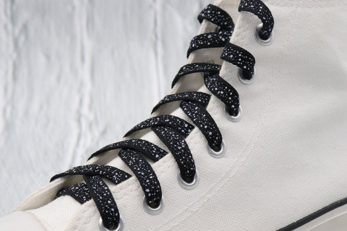 8MM Spray Point High Quality Shoelaces Easy Boots Canvas Ropes Adult&Kid Sneaker 2021 Unisex Black