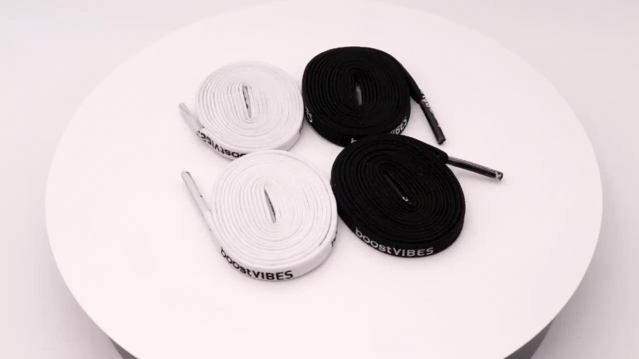 7MM boostVIBES Silk Screen Letter Printing 2021 Trendy Casual Shoelace Luxury Material Consist