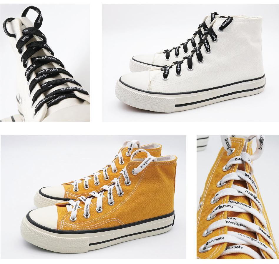 7MM  "boos society" Letter Silk Printing White Black Shoelaces изи буст кроссовки Flat Ropes Easy