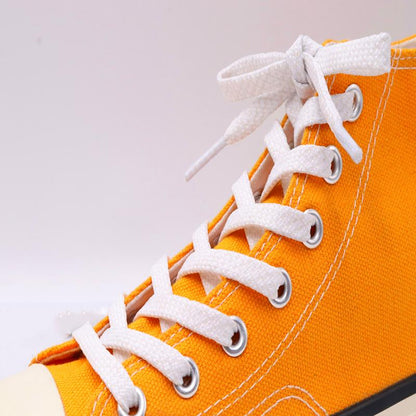 7MM Shoe Accessories Flat Type Black White Reflective Laces Top Shoelaces Glow In The Dark Easy