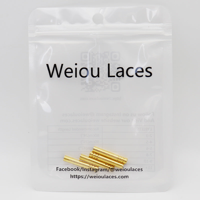 Weiou hot sale new metal shoelace buckle diamond carved closed metal head inspired design versatile trend retro