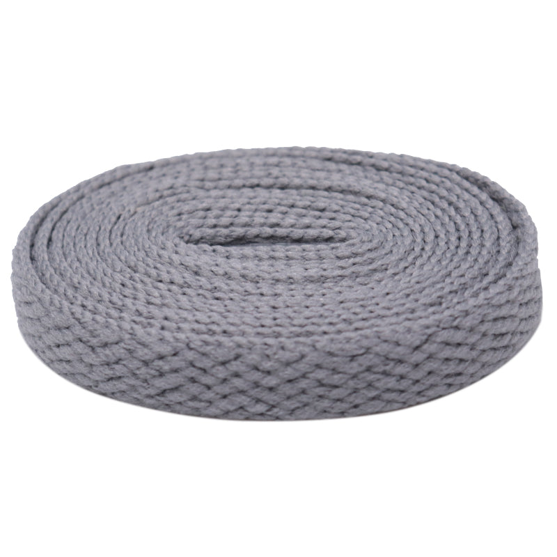 Weiou Wholesale Shoe Accessories Support Custom Length And Color Cheap 8mm Width Flat Cotton Fabric Mesh Shoelaces