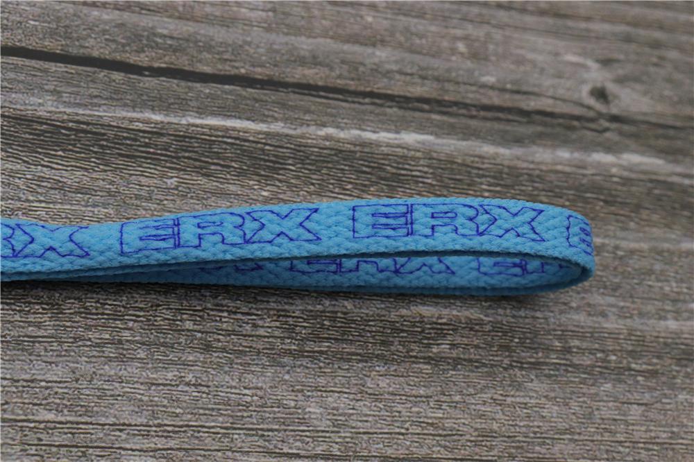 7MM Black-White Blue-Sapphire "ERX" Letter Printing Shoelaces Women Sneaker 2021 Canvas Ropes Flat