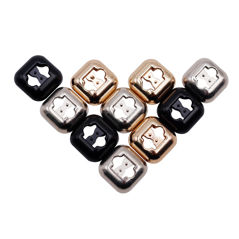 DIY Sneaker Kits 4pcs Metal Shoelaces Tips Head 3 Colors No Tie Shoelaces Metal Lace Lock Silver Gold Black Metal Lace Buckle