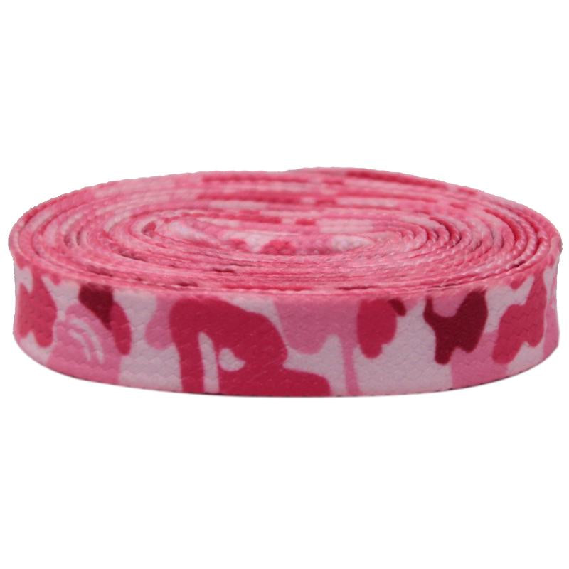 couple Lovers Laces 7MM Flat Shoe Accessories Innovative Pink Camouflage Military Hiking Shoelaces