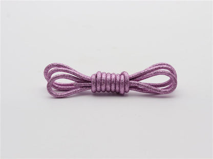 Shoe Accessory 4.5mm Shiny Metallic Shoelaces Premium Pretty Ropes Unisex Sport Basketball Cheap