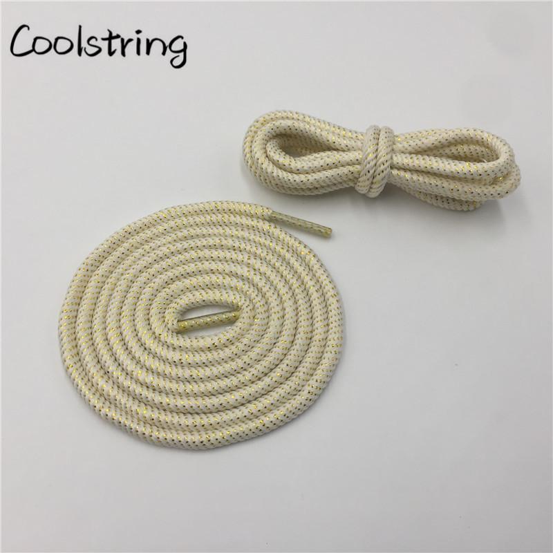 Round Spiral Pattern Shoelaces Glitter Sparkle Shoestrings Unique Flashing Dress Shoe Laces Metallic