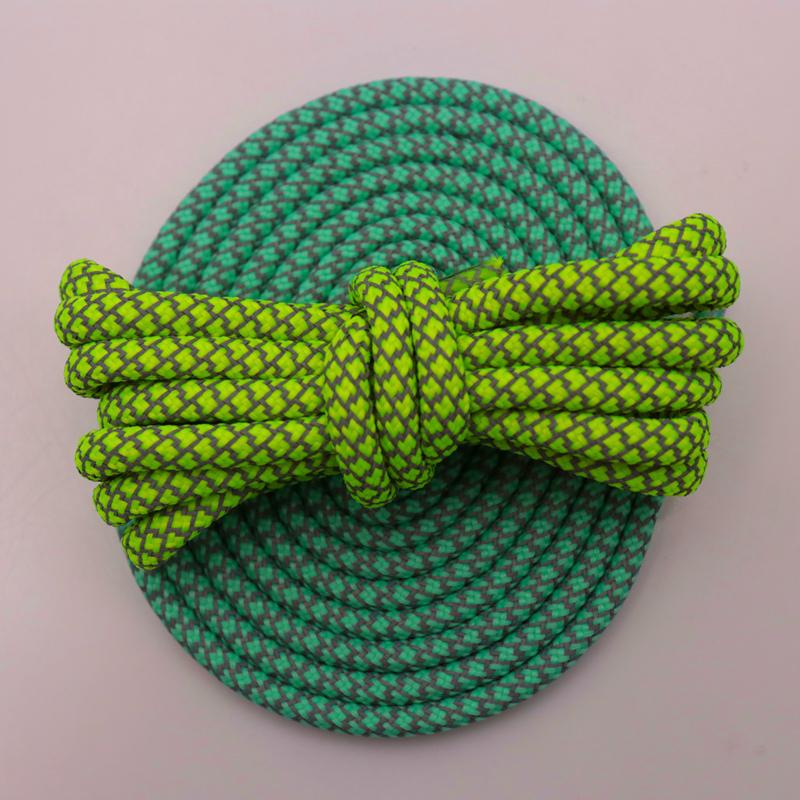 4.5MM Emerald Green Reflective Laces Advanced Eco-Friendly Luminous Ropes Funny Use For Jungle