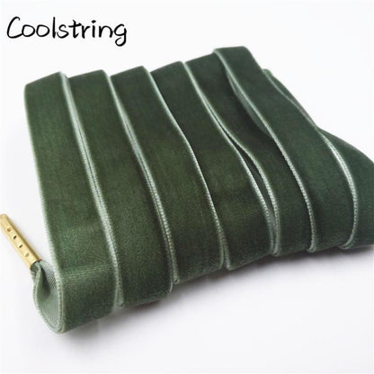 60-180cm Length 1.27 Cm Width Velvet Surface Shoelaces Women Men Black White Colorful Sports Casual