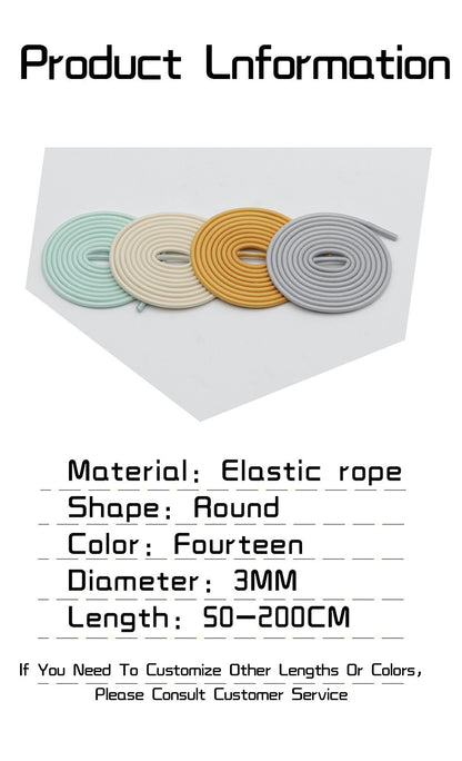 Eco-Frendly Material 3MM Azure Sea Color Elastic Ropes Swimming Pant Laces Unisex For Kids Adults