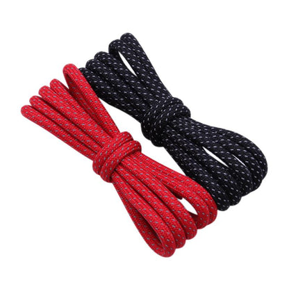 Weiou Personality Black And Red Shoelaces 0.45 Cm Single Twill Reflective Polyester Shoe Laces Women