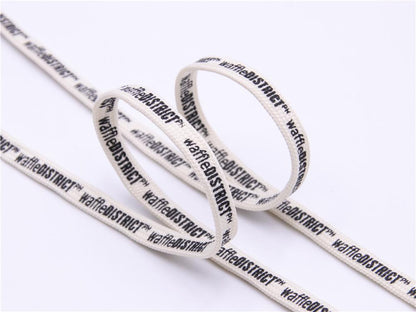 Double Sides English Letter Print Shoelace Polyester Flat Shoe Laces Clothing Sport Bootlaces For