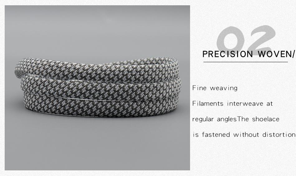 Nice Shoelaces Clothing 7MM Double Layer Polyester Laces Tight Stitch Weaving Process Top Quality