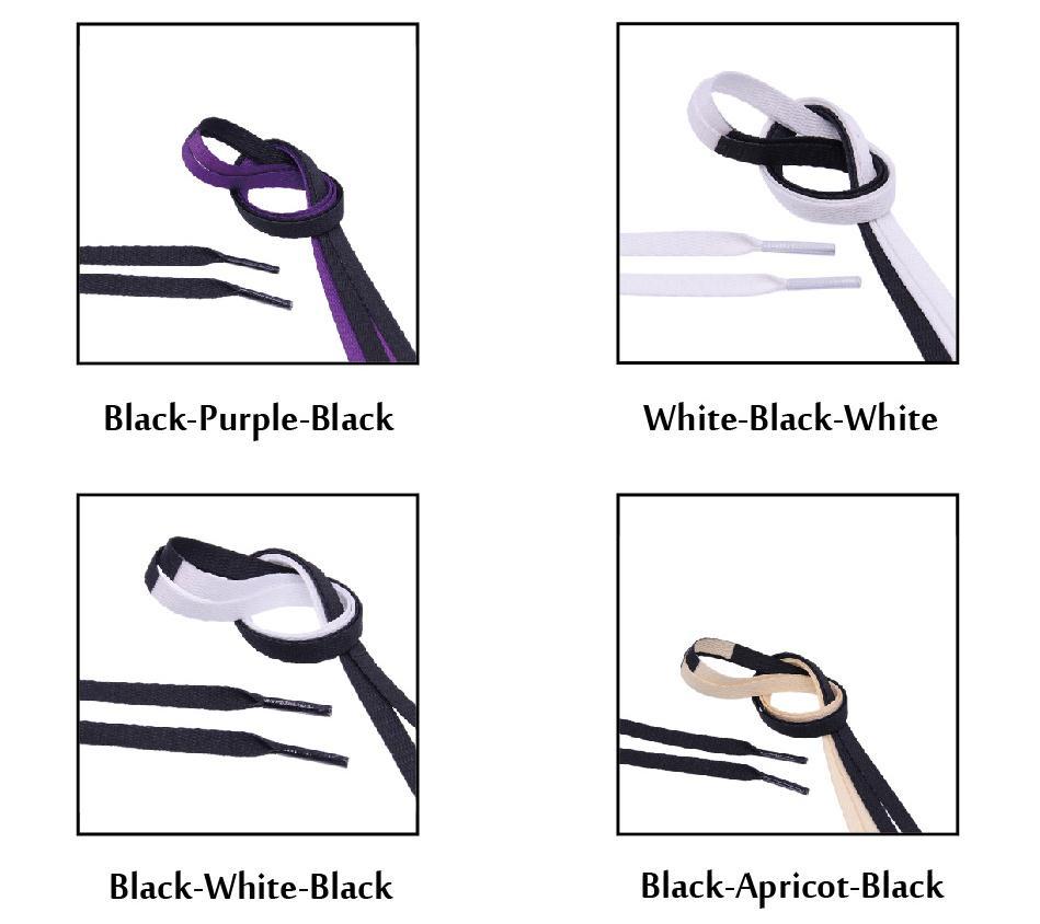 8MM Double Color Combination Top Quality Trendy Shoelaces Men Women Jumpman Sneaker 2021 180CM Ropes