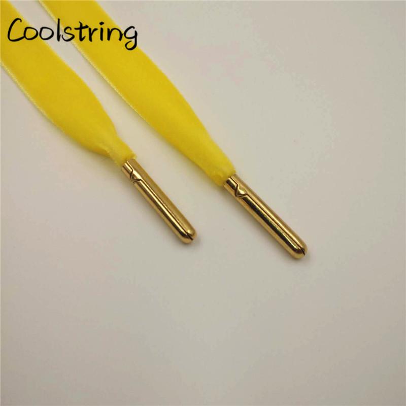 60-180cm Length 1.27 Cm Width Velvet Surface Shoelaces Women Men Black White Colorful Sports Casual